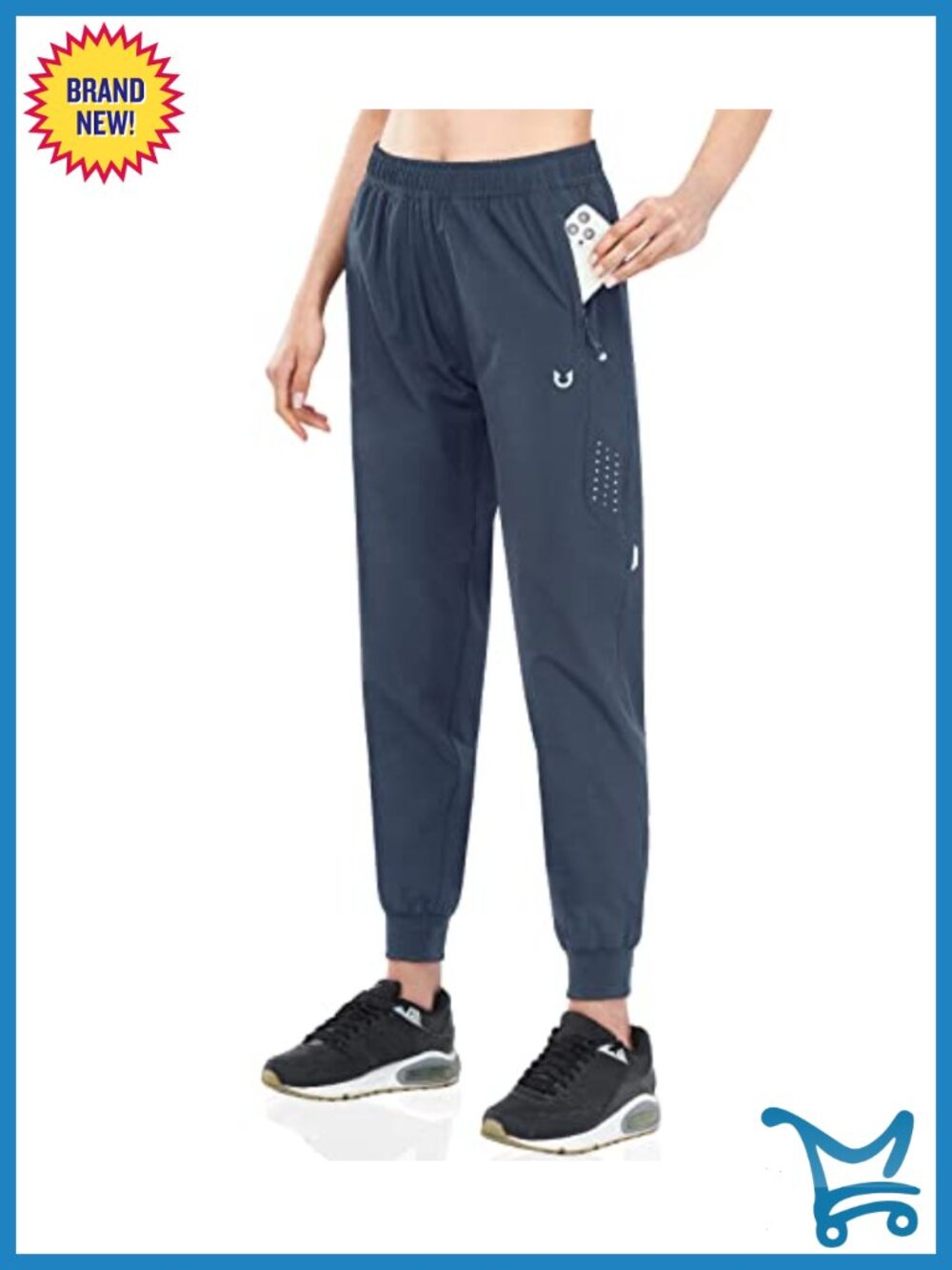 Women's Lightweight Jogger Sweatpants Athletic Running Pants with Zipper Pockets